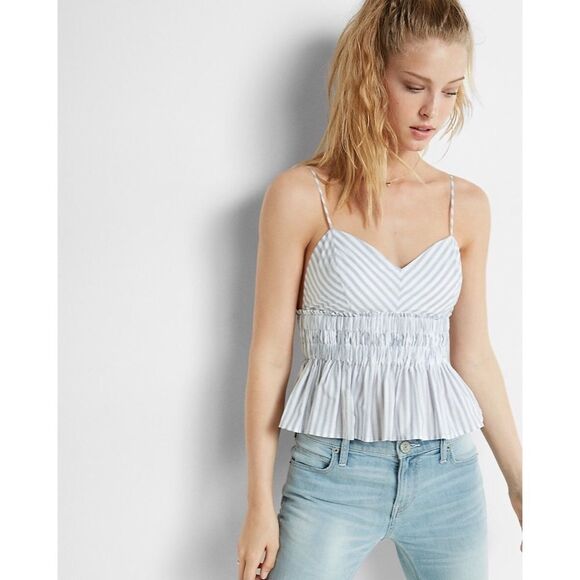 ✨ HP✨Striped Ruched Babydoll Cami✨ - Picture 4 of 5